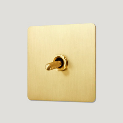 KEPLER 1G Knurled Toggle Switch - Brass