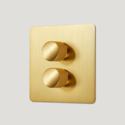 KEPLER 2G Knurled Dimmer Switch - Brass