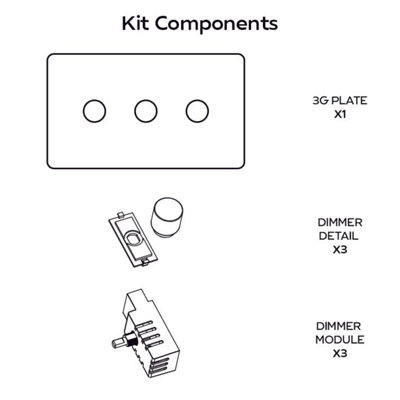 KEPLER 3G Knurled Dimmer Switch - Brass