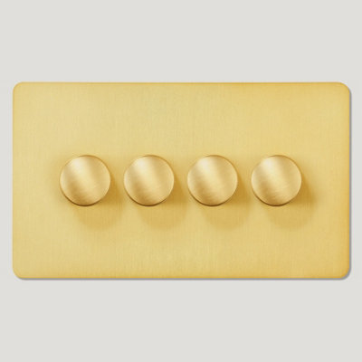 KEPLER 4G Knurled Dimmer Switch - Brass