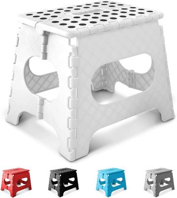 KEPLIN 11 Inch Heavy Duty Folding Step Stool, Non-Slip Foldable ...
