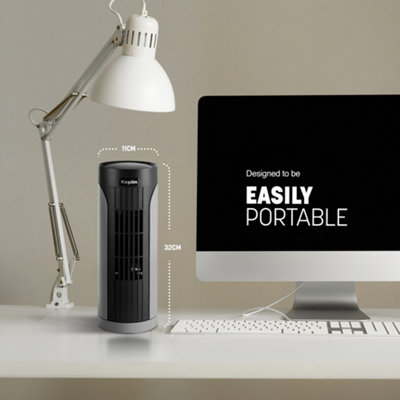 KEPLIN 13-inch Tower Fan - Remote Control, Touch Panel, LED, 3 Speeds ...
