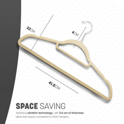 KEPLIN - 20 Pack Velvet Hanger Cream
