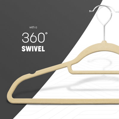 KEPLIN - 20 Pack Velvet Hanger Cream