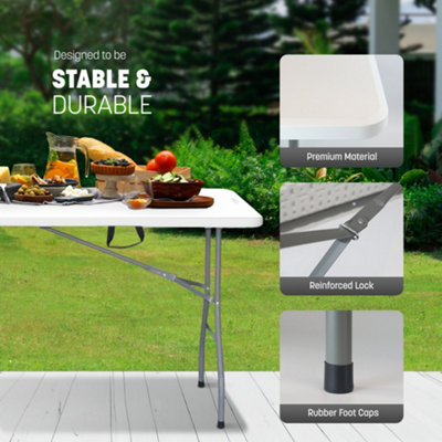 KEPLIN 6ft Folding Table with Spacious 180x70x74cm Tabletop