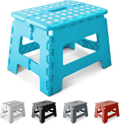 KEPLIN 9 Inch Heavy Duty Folding Step Stool, Non-Slip Foldable Footstool for Toddlers, Children and Adults