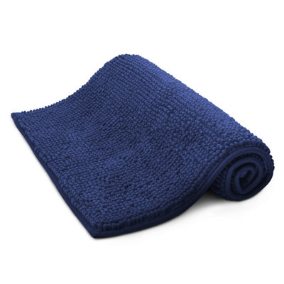 KEPLIN Non-Slip Microfibre Bath & Toilet Mat - 40cm x 60cm - Navy Price Comparisons | Compare The Build