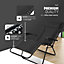 KEPLIN Set of 2 Black Heavy Duty Textoline Zero Gravity Chairs for Garden Light Reclining Patio Sun loungers