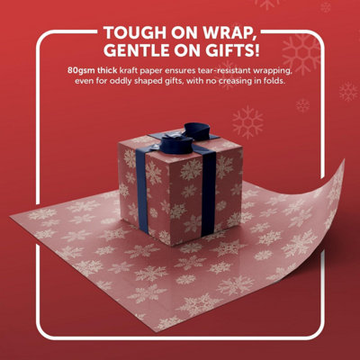 KEPLIN Wrapping Paper Roll - Premium Quality Festive Kraft Paper ...