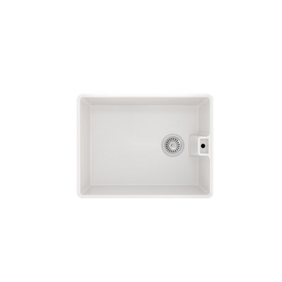 Kersin Dante Gloss White Composite Belfast Sink (W) 595 x (D) 445 mm