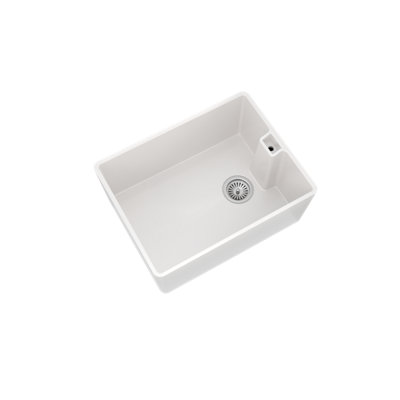 Kersin Dante Gloss White Composite Belfast Sink (W) 595 x (D) 445 mm