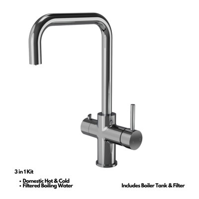 Kersin Elise Chrome 3 in 1 Instant Hot Water Tap