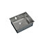 Kersin Elite Brushed Stainless Steel Undermounted 1 Bowl Sink (W) 540 x (L) 440mm