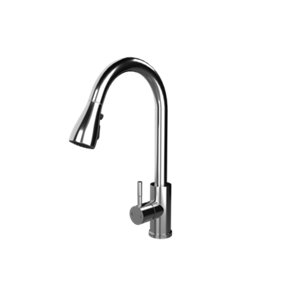 Kersin Luxr Chrome Kitchen sink Mixer Tap with Pull-Out Hose and Spray Head