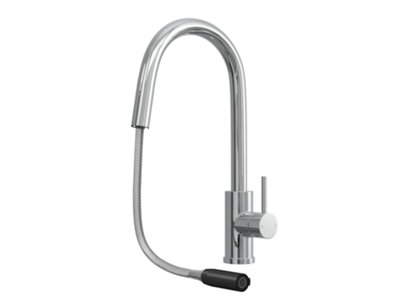 Kersin Velia Chrome Kitchen Sink Mixer with Concealed Pull Out Hose and Spray Head
