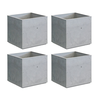 Keter 4PC Light Grey Beton Cube 2L Plant Pot - 13cm