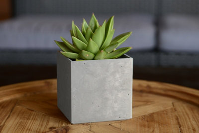 Keter 4PC Light Grey Beton Cube 2L Plant Pot - 13cm