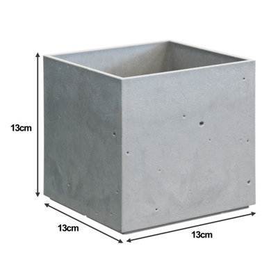 Keter 4PC Light Grey Beton Cube 2L Plant Pot - 13cm
