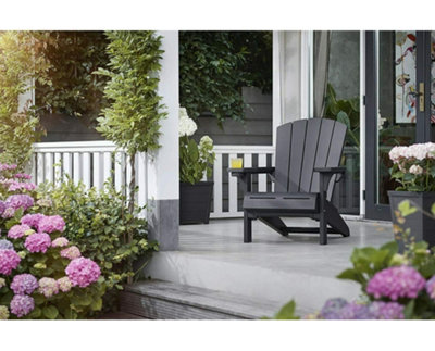 Grey resin adirondack deals chairs