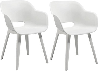 Keter Akola White Chair Twinpack