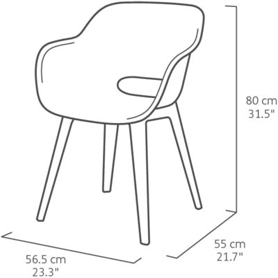 Keter Akola White Chair Twinpack - 3
