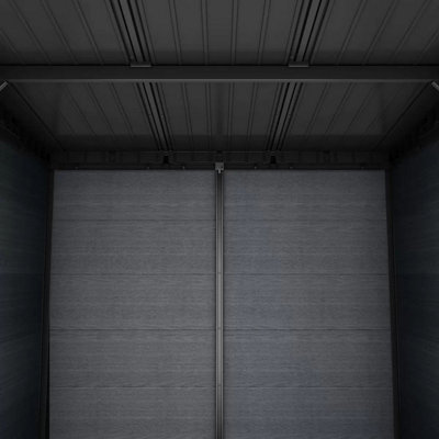 Keter Ashwood Signature 11.2 x 7.2 ft Outdoor Storage Shed, DecoCoat ...
