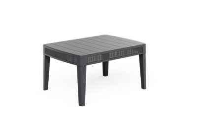 Keter Atlas Linea 4 Seater Sofa Chair Lounge Set Coffee Table Graphite Grey