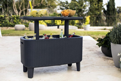 Keter Bevy Bar Cocktail Table - Anthracite/Grey