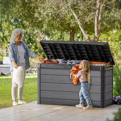 KETER CORTINA 757L OUTDOOR STORAGE DECK BOX PATIO OUTDOOR STORAGE