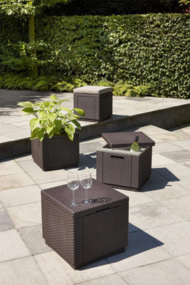 Keter Cube CUSHION Seat box BROWN