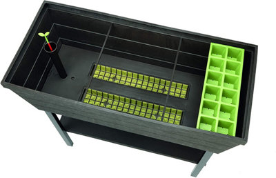 Keter Dark Grey Urban Blooma Watering Planter Box with Drainage Plug