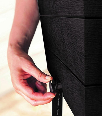 Keter Dark Grey Urban Blooma Watering Planter Box with Drainage Plug - 4