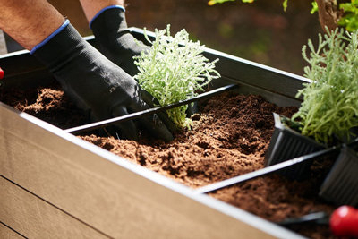 Keter Dark Grey Urban Blooma Watering Planter Box with Drainage Plug - 6