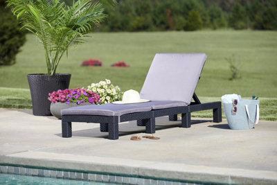Keter Daytona Relax Sun Lounger Anthracite