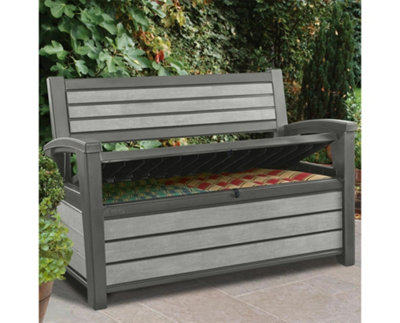 Keter hudson outdoor storage outlet bench