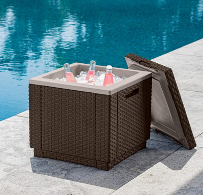 Keter Ice Cube Cool Box - Brown