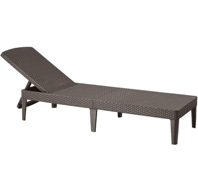 Keter Jaipur Sun Lounger Brown DIY at B Q