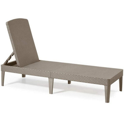Keter Jaipur Sun Lounger Cappuccino DIY at B Q