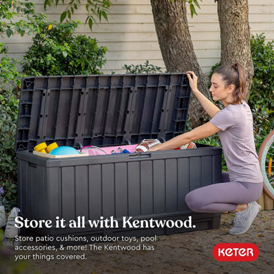 Keter Kentwood Storage Box 350L - Grey