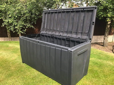 Keter ノベルデッキボックス 340L NOVEL 物置 屋外 Keter Novel Storage Box 340L - Anthracite