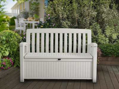 Keter Patio Garden Storage Bench White