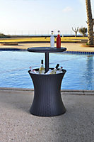 Keter Rattan Style Cooler Table - Anthracite