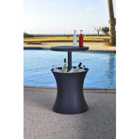 Keter Rattan Style Cooler Table - Anthracite