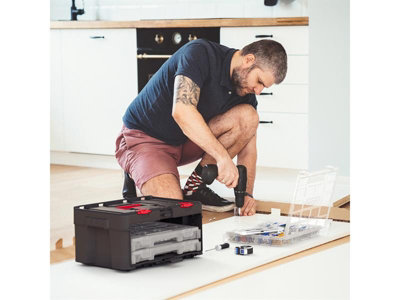 Keter Roc 253380 Stack N Roll 3-Set Tool Box Case Organiser KETSNR3ORG