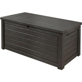 Keter Rockwood XL 630L Outdoor Garden Storage Box Anthracite