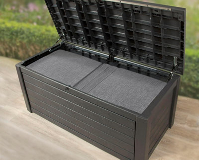 Keter Rockwood XL 630L Outdoor Garden Storage Box Anthracite - 3