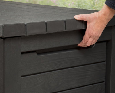 Keter Rockwood XL 630L Outdoor Garden Storage Box Anthracite - 7
