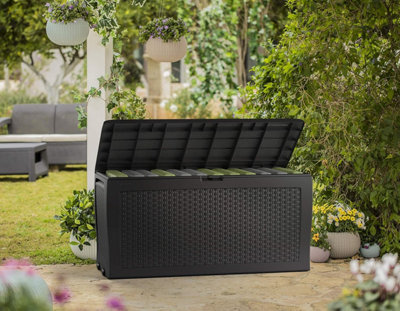 Keter Samoa 270L Grey/Graphite Outdoor Storage Box - 4