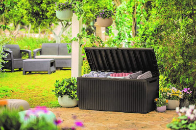 Keter Springwood Storage Box BROWN DIY at B&Q