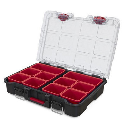 Keter Stack N Roll Deep Toolbox and Large Parts Organiser KETSNRTB KETSNRORG